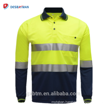 Breachable Cooling High visibility Reflective Work Polo Shirt With Front Chest Tool Pocket